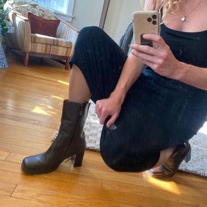 Tommy Hilfiger Square Toe Calf Boots 90s Y2K 8.5